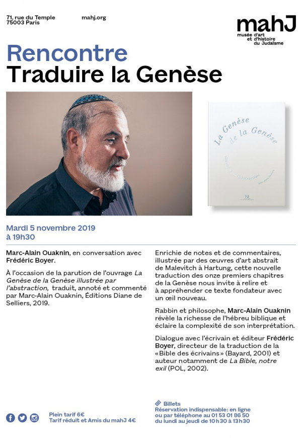 Rencontre Traduire la Genèse